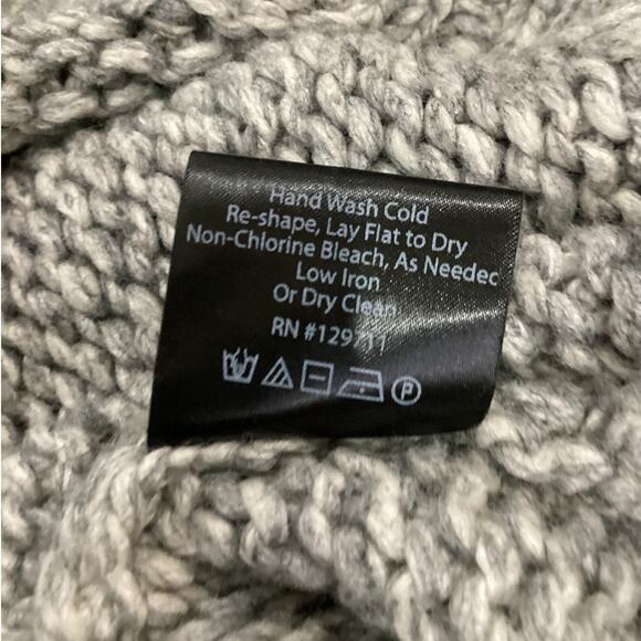 Jenni Kayne Moritz Mockneck Pullover Sweater Grey Marl Wool Blend Large Sold Out - Picture 13 of 13